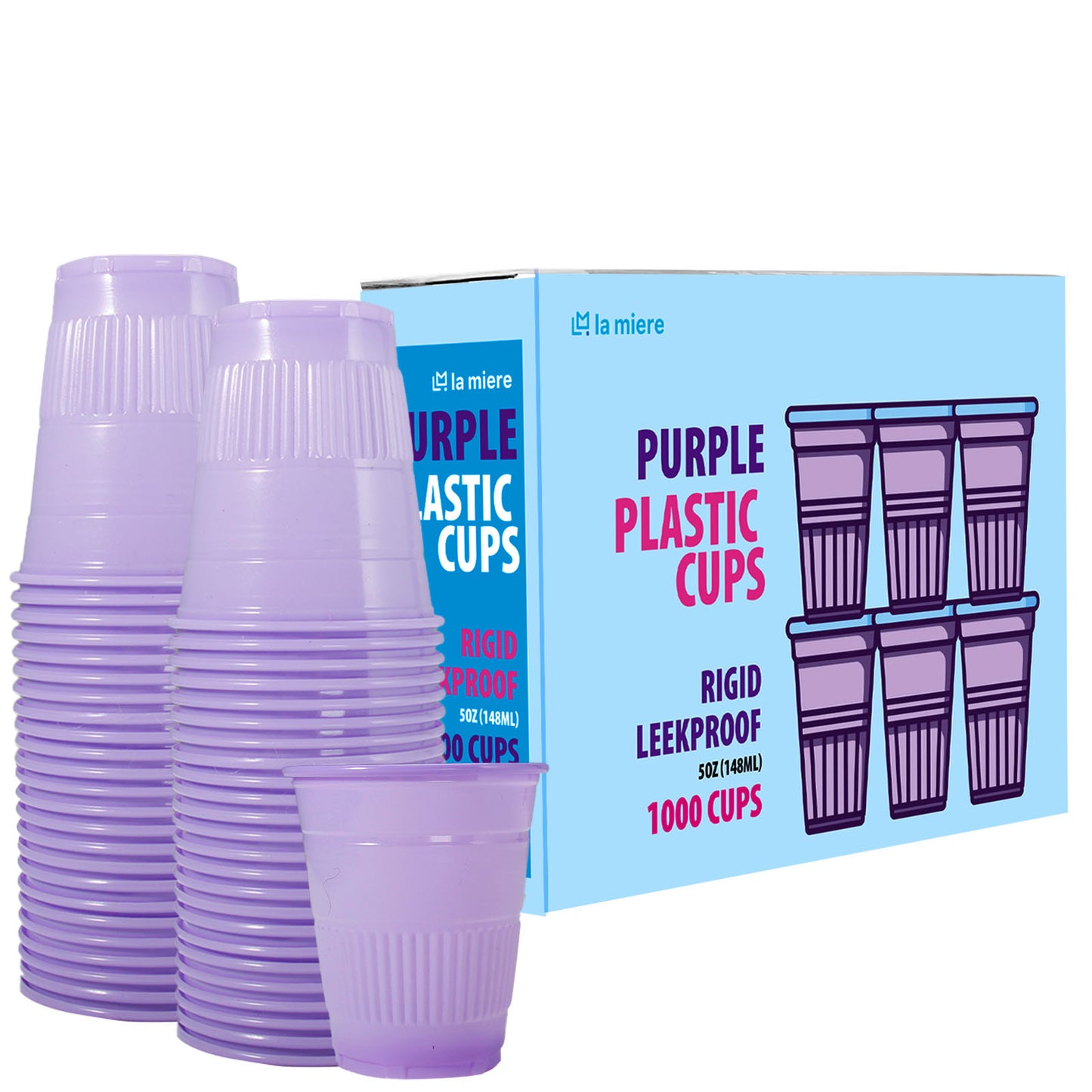 50-1000 Pack 5 oz Plastic Disposable Recyclable Cups, Dental Cups, Party Cups, Mouth Rinse Cup, Bathroom Cups, Party Tumblers, Jello Shot Cups